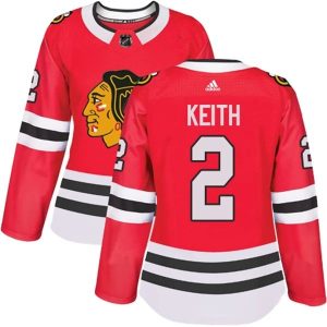 Damen Chicago Blackhawks Trikot Duncan Keith 2 Rot Authentic